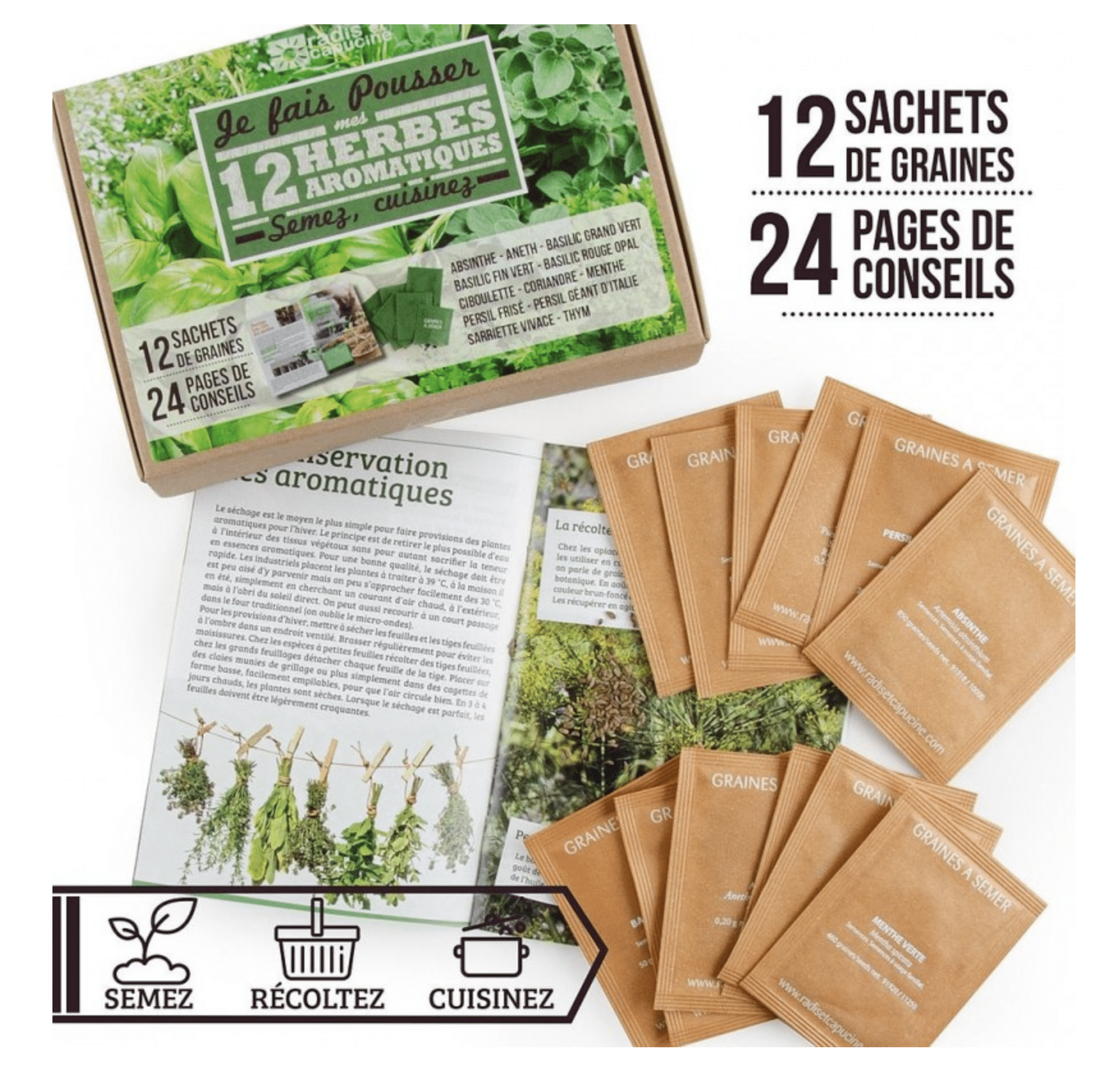 Coffret : Je fais pousser mes 12 herbes aromatiques – Image 2