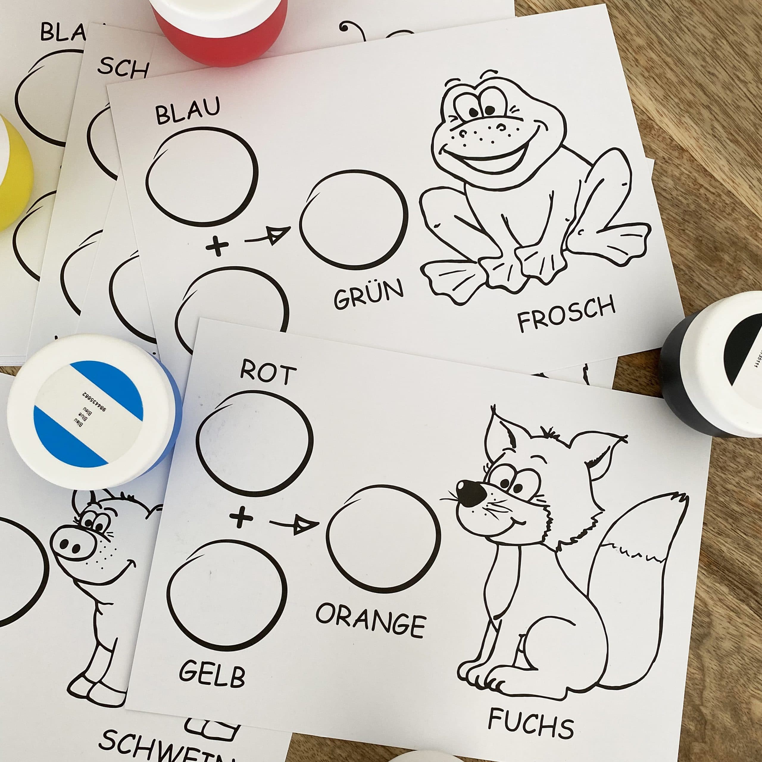 Coffret : J’apprends à connaitre les couleurs avec la peinture et les doigts – Image 3