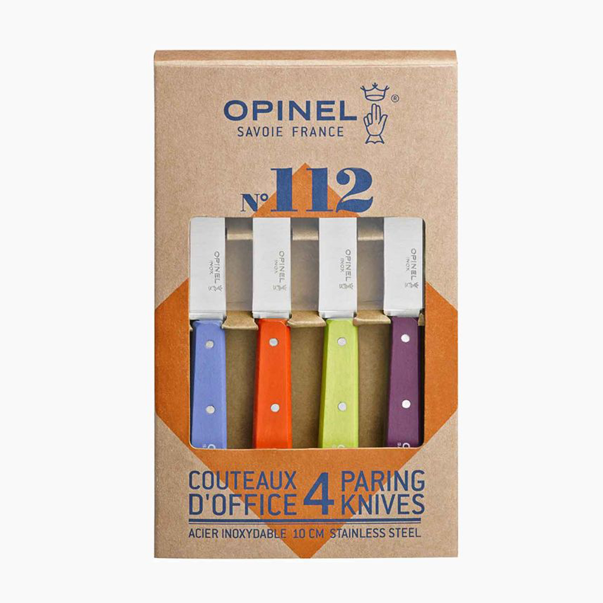 Coffret de 4 couteaux d’office colorés N°112 OPINEL